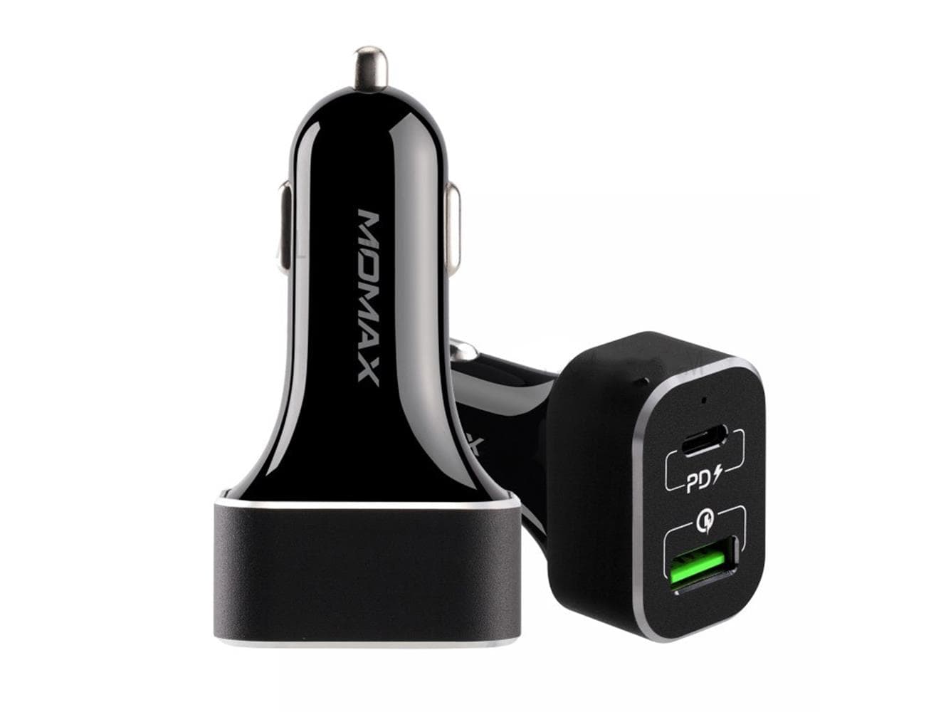 شاحن سيارة الأفضل من موماكس : مقارنة شاحني سيارة من موماكس 63 وات و 36 وات 