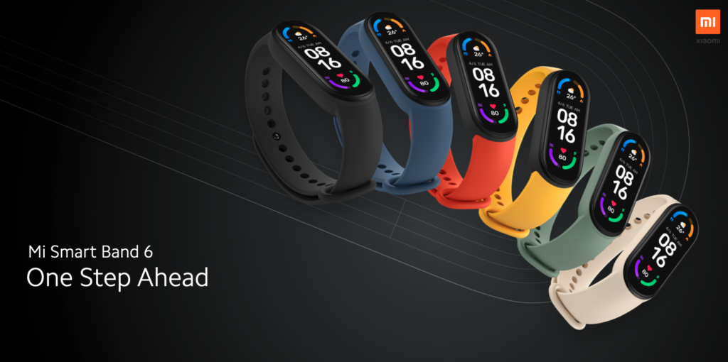 سوار Xiaomi Mi Smart Band 6 للياقة البدنية المقاوم للماء