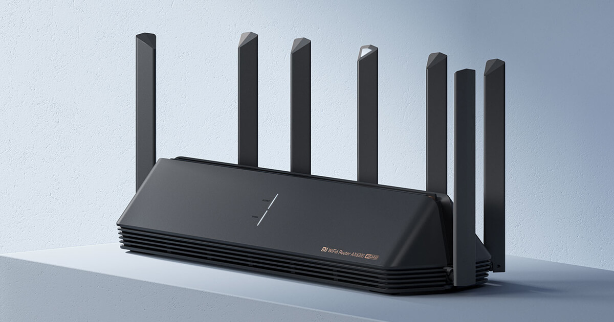 جهاز التوجيه Mi AIoT Router AX6000 لتوزيع الواي فاي من شاومي