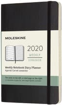 أجندة ملاحظات Moleskine - 12 Months Agenda Weekly 2020   - 144 صفحة / أسود