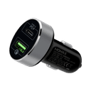 شاحن DUAL-PORT USB WITH TYPE-C PD+QC3.0 FAST CAR CHARGER 36W - موماكس