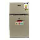 ثلاجة صغيرة بابين بسعة 125 لتر فضية ديفروست جيباس  Geepas Defrost Silver 125L Double Door Refrigerator