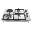 غاز بلت ان مسطح 3 عيون وسطح تسخين كهربائي جيباس Geepas Stainless Steel Built-in Gas & Electric Hot Plate Hob
