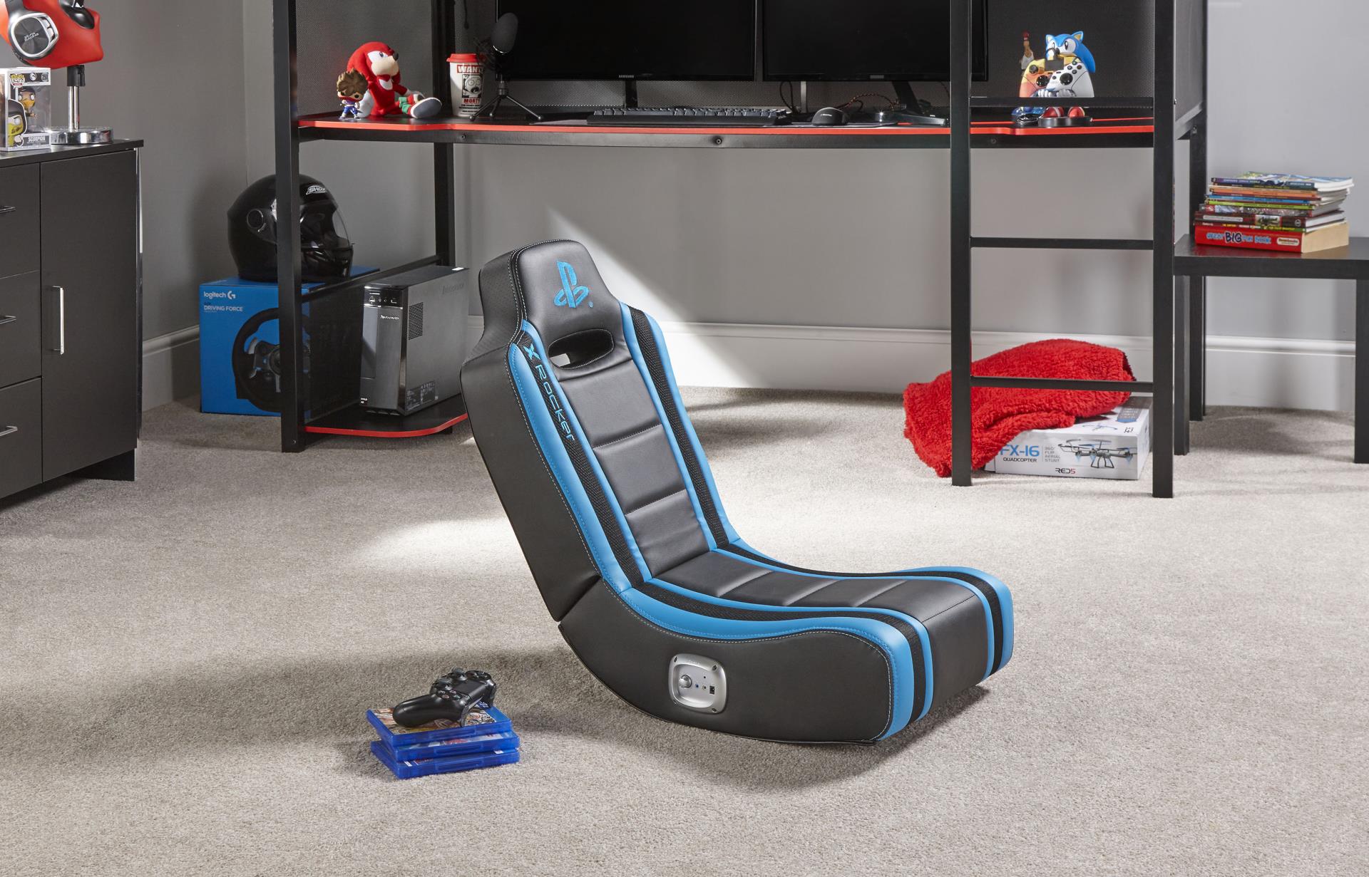 كرسي لألعاب الفيديو X-Rocker - PlayStation Geist 2.0 Floor Rocker