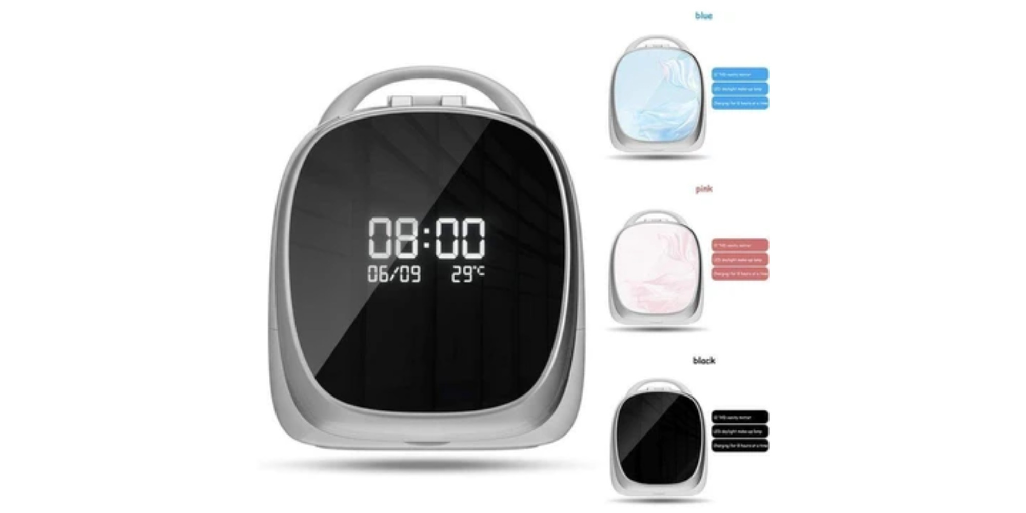 صندوق تنظيم المكياج مع مرآة ذكية Elfa Magic box