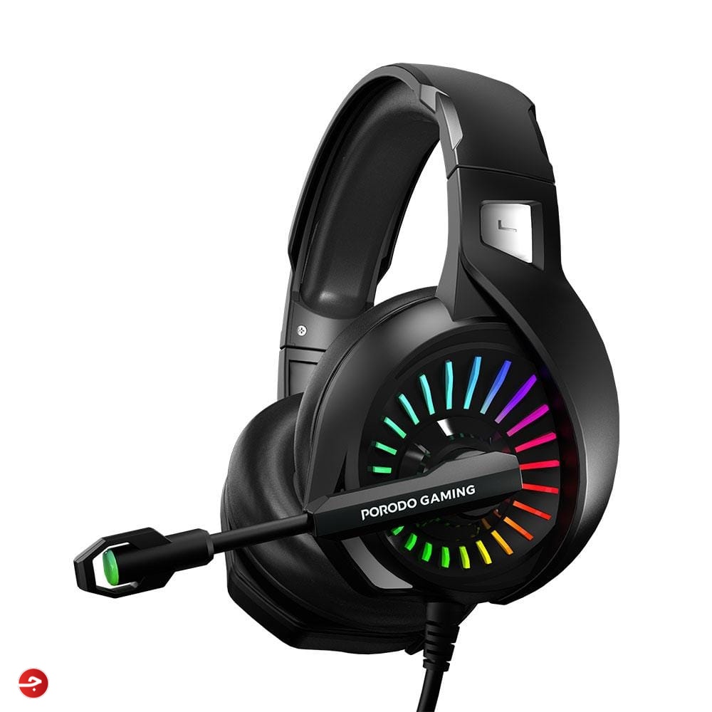 سماعة porodo Gaming مع إضاءة RGB