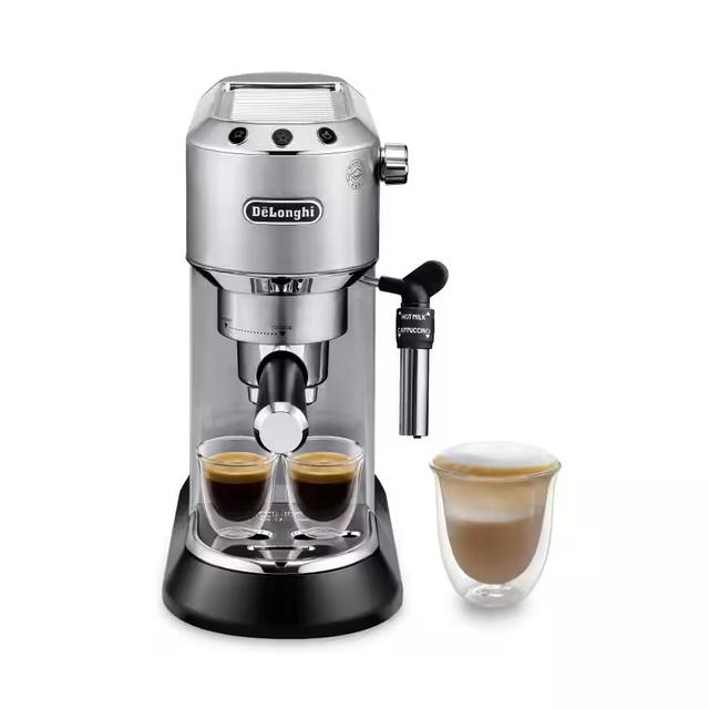 ماكينة قهوة ديلونجي ديديكا 1350 واط مع صانعة رغوة الحليب مدمجة De'Longhi Dedica Espresso Coffee Maker EC685.M - SW1hZ2U6MTQ4MTUyMg==