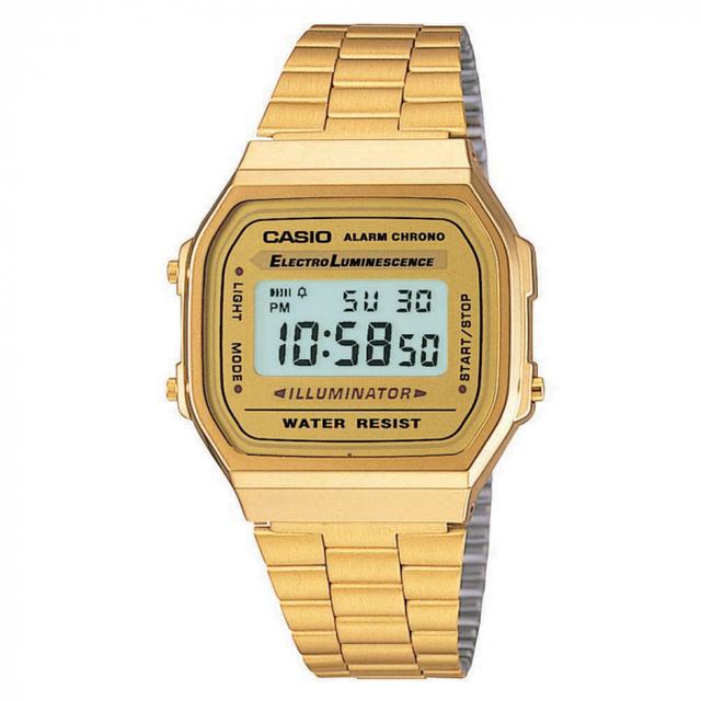ساعة كاسيو رقمية للجنسين ذهبي CASIO Vintage Digital Unisex Watch A168WG-9WDF - SW1hZ2U6OTUyODcw