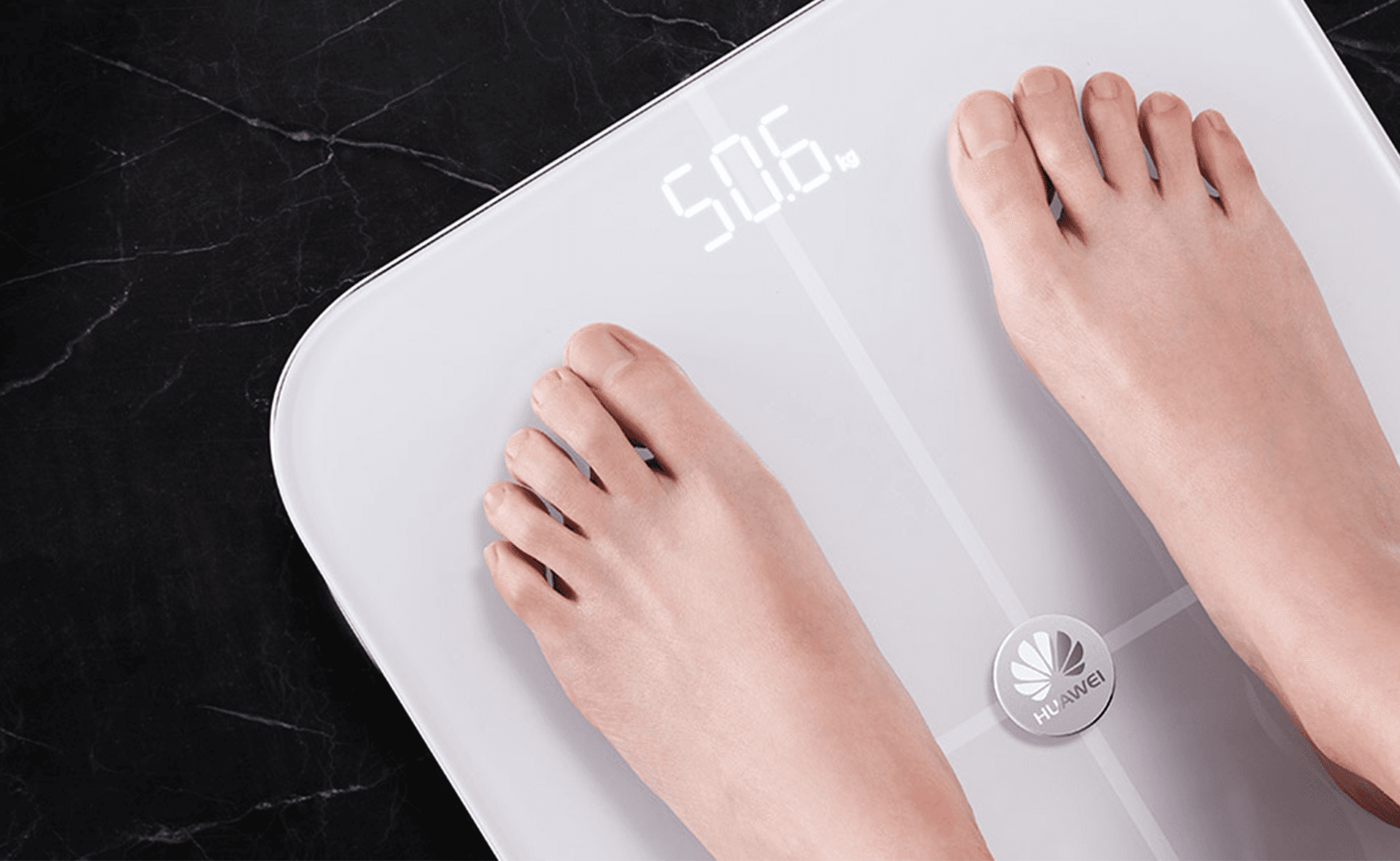 ميزان هواوي الذكي لمعرفة الوزن وحساب نسبة الدهون وتتبع صحة الجسم