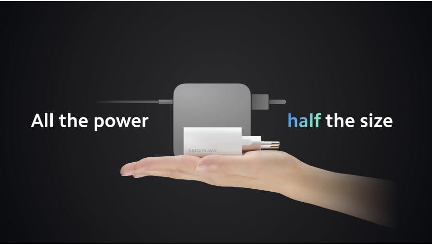 شاحن Xiaomi Mi 65 W GaN من نوع usb وكابل عالى الجودة