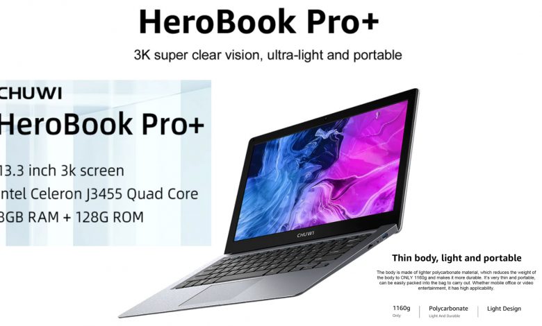 أهم مواصفات لاب توب CHUWI HeroBook Pro