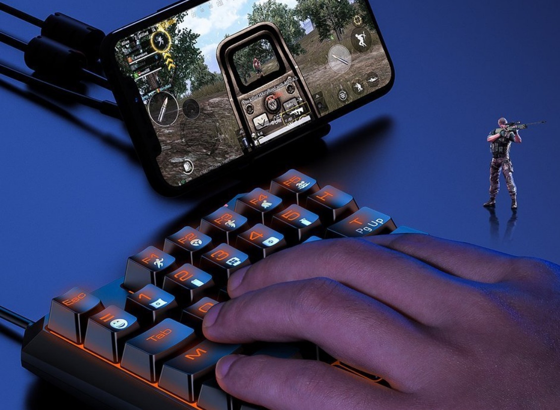  Baseus GAMO One-Handed Gaming Keyboard– أسود